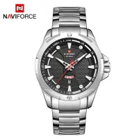 NAVIFORCE NF9161 Men's Wrist Watch Waterproof Business Casual Watches Date Display Quartz Stainless Steel Male Clock